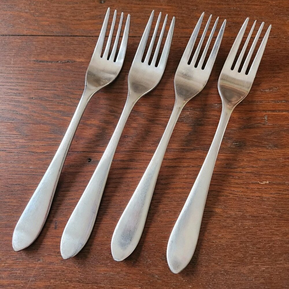 Robert Welch MERIDIAN SATIN Set of 4 Dinner Forks 8" Stainless Flatware
